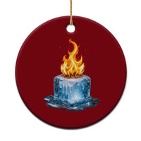 Subtle Anti Ice Ceramic Ornament Ice Melting Satire Political Humor