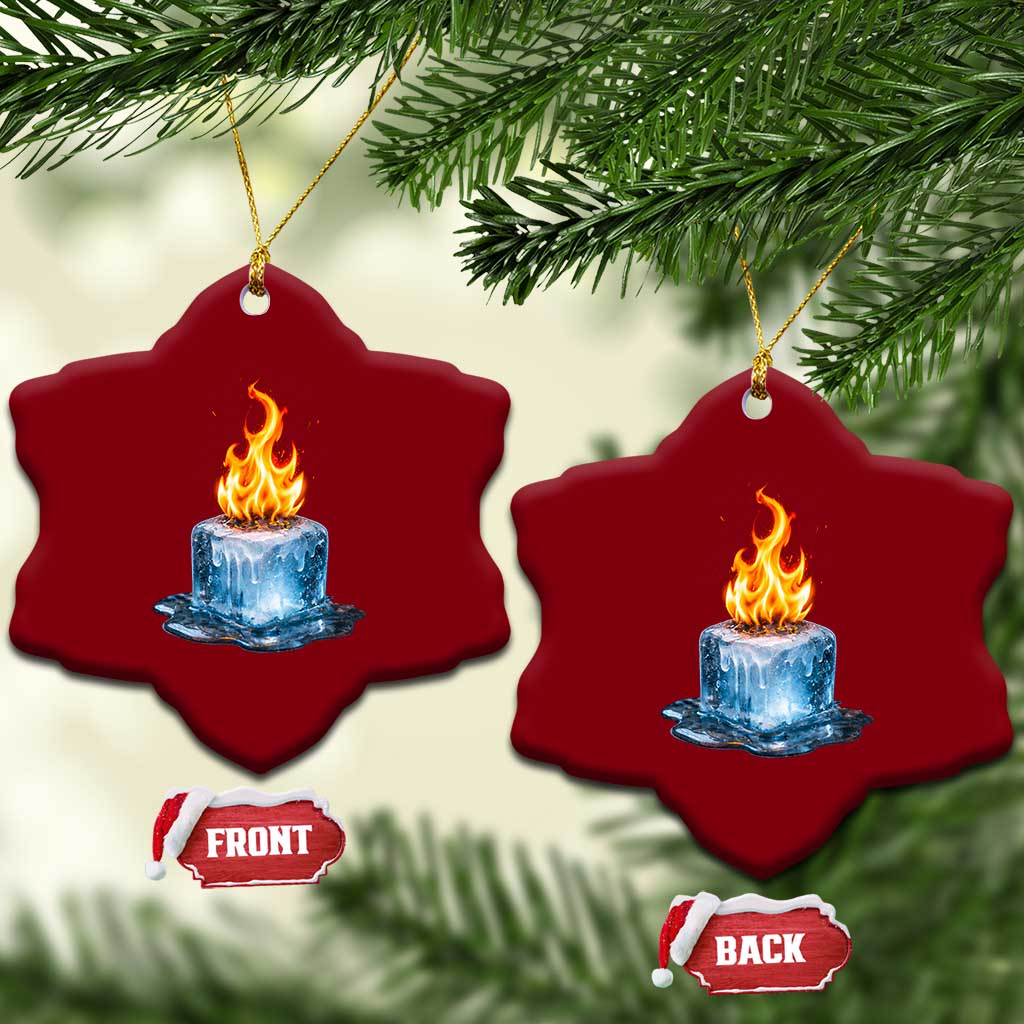 Subtle Anti Ice Ceramic Ornament Ice Melting Satire Political Humor