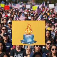 Subtle Anti Ice Protest Sign Ice Melting Satire Political Humor