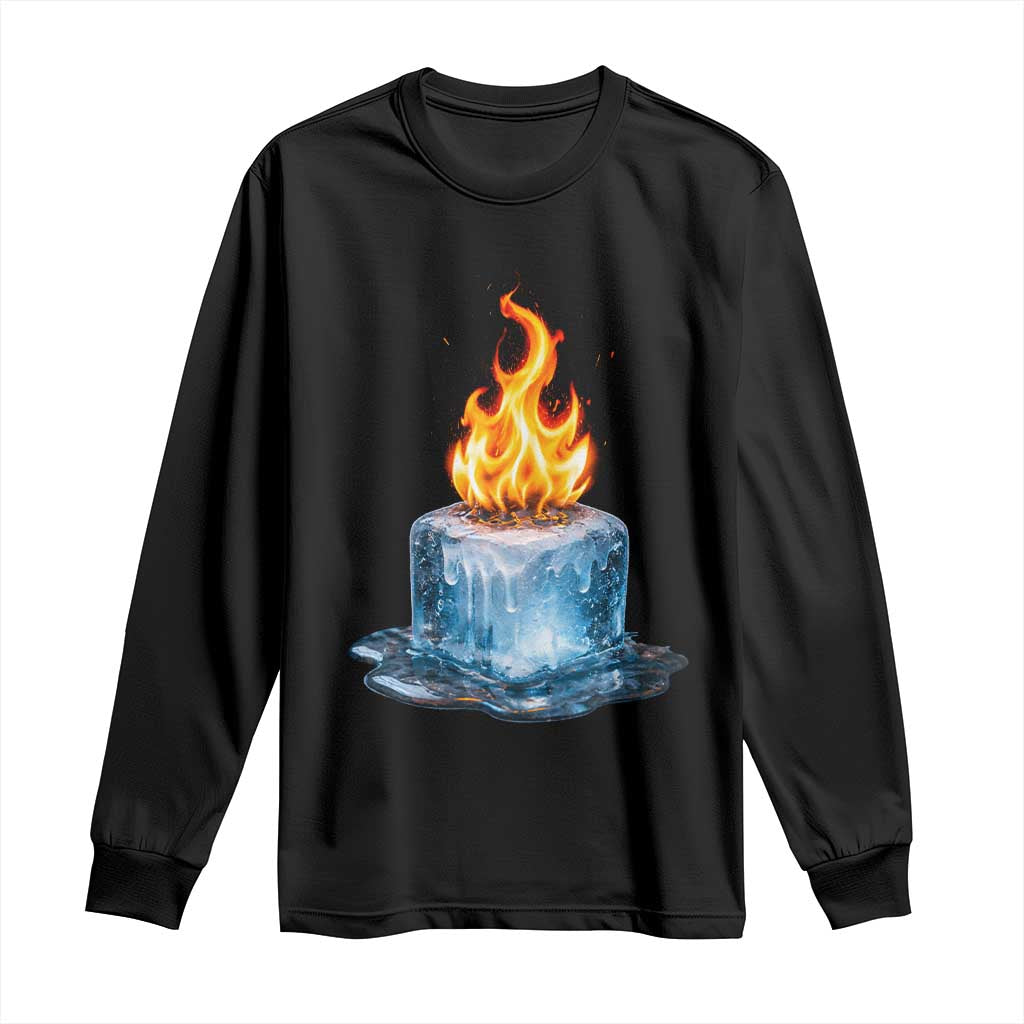 Subtle Anti Ice Long Sleeve Shirt Ice Melting Satire Political Humor