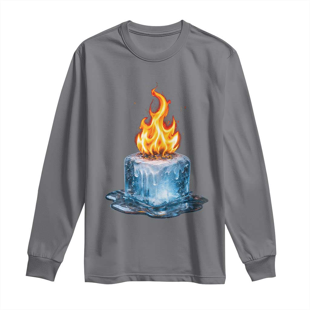 Subtle Anti Ice Long Sleeve Shirt Ice Melting Satire Political Humor