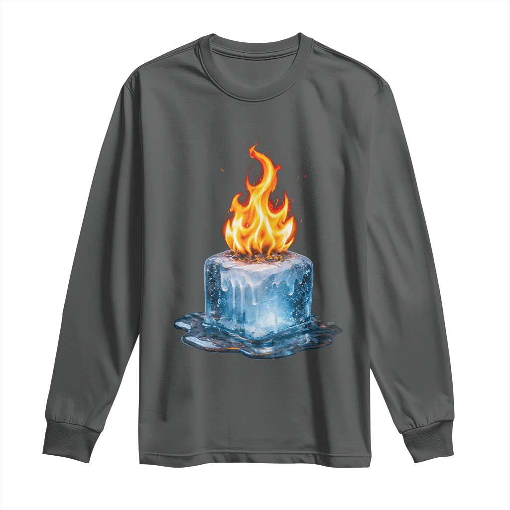 Subtle Anti Ice Long Sleeve Shirt Ice Melting Satire Political Humor