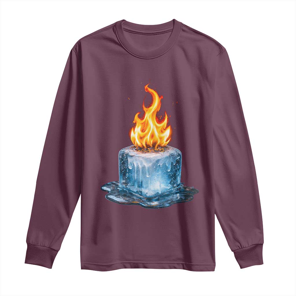 Subtle Anti Ice Long Sleeve Shirt Ice Melting Satire Political Humor