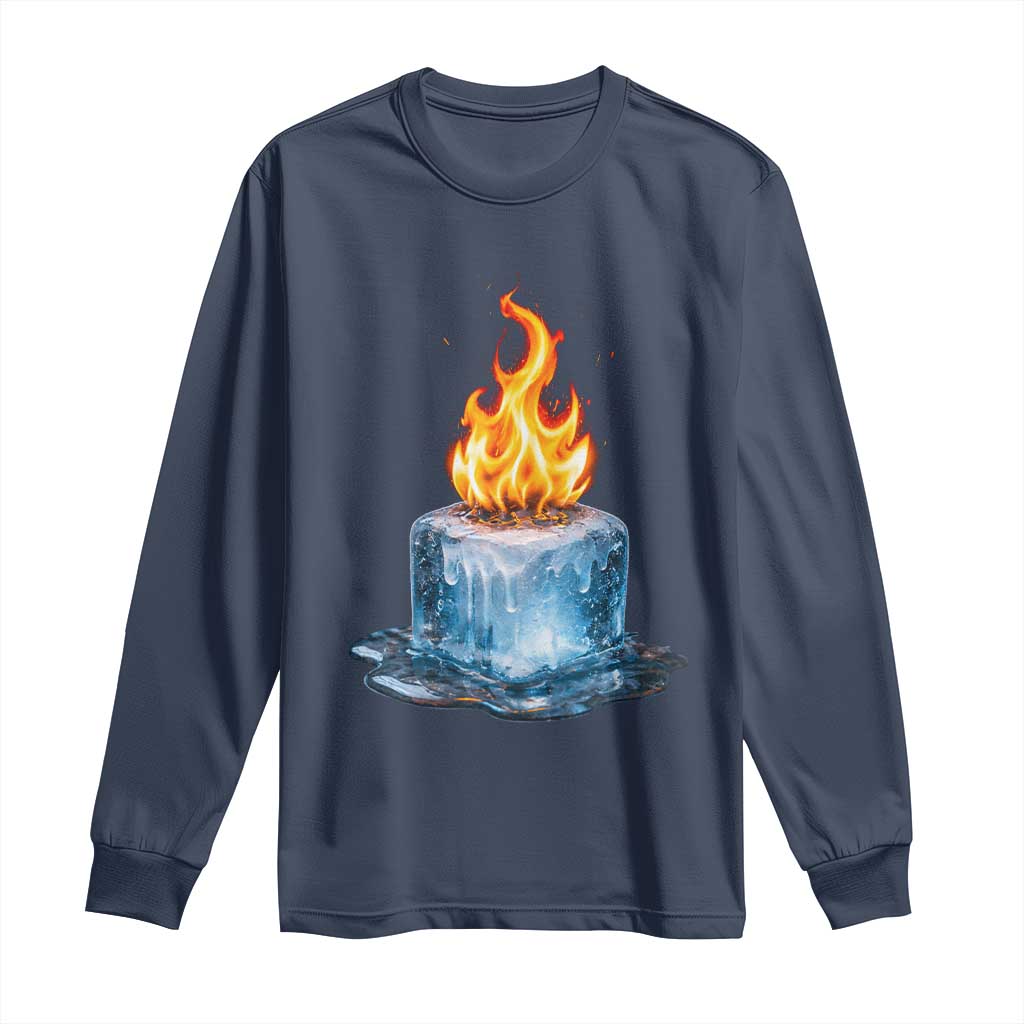 Subtle Anti Ice Long Sleeve Shirt Ice Melting Satire Political Humor