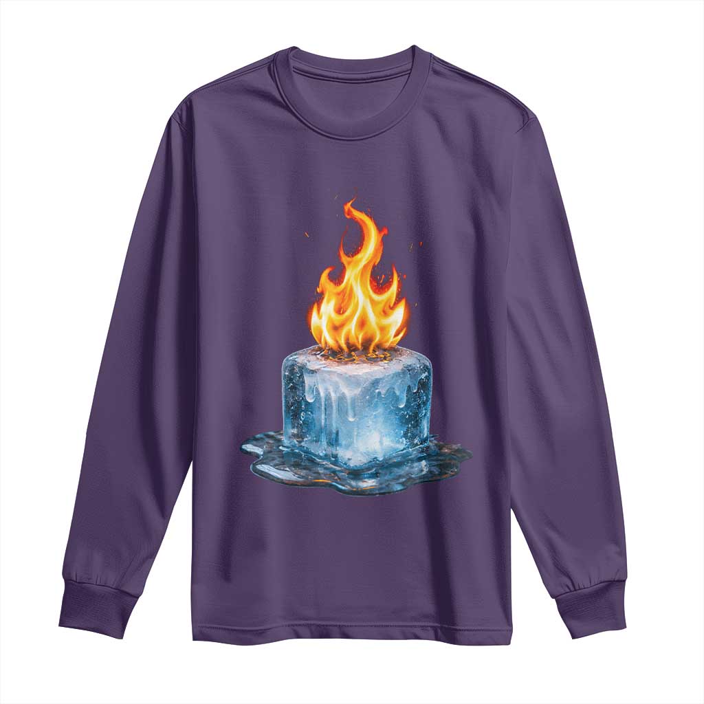 Subtle Anti Ice Long Sleeve Shirt Ice Melting Satire Political Humor