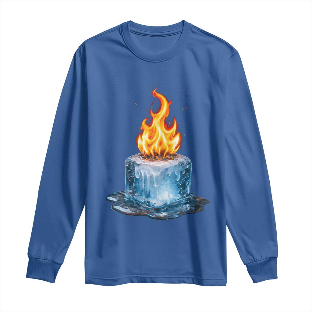 Subtle Anti Ice Long Sleeve Shirt Ice Melting Satire Political Humor