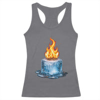 Subtle Anti Ice Racerback Tank Top Ice Melting Satire Political Humor