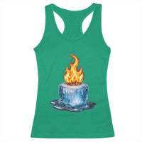 Subtle Anti Ice Racerback Tank Top Ice Melting Satire Political Humor