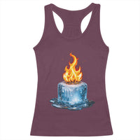 Subtle Anti Ice Racerback Tank Top Ice Melting Satire Political Humor