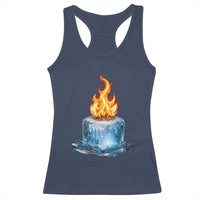 Subtle Anti Ice Racerback Tank Top Ice Melting Satire Political Humor