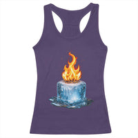 Subtle Anti Ice Racerback Tank Top Ice Melting Satire Political Humor