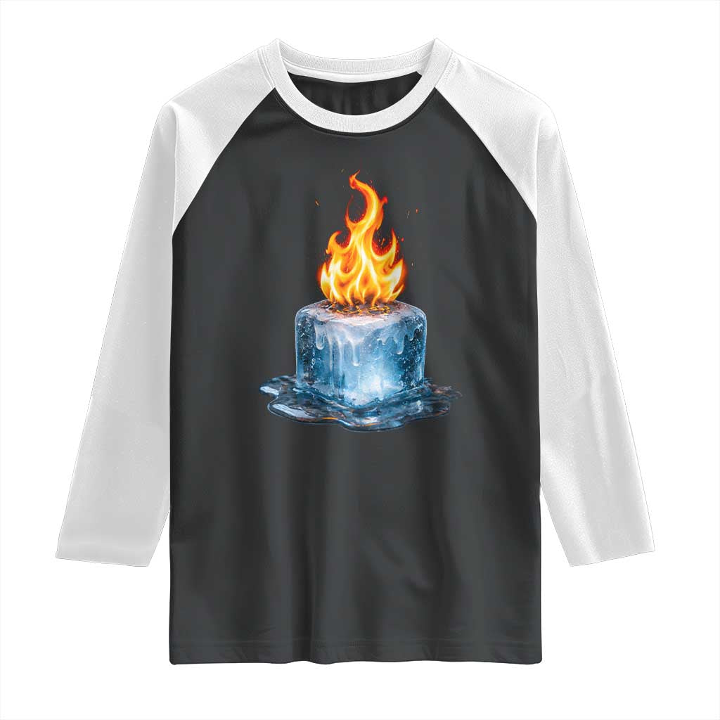 Subtle Anti Ice Raglan Shirt Ice Melting Satire Political Humor