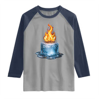 Subtle Anti Ice Raglan Shirt Ice Melting Satire Political Humor