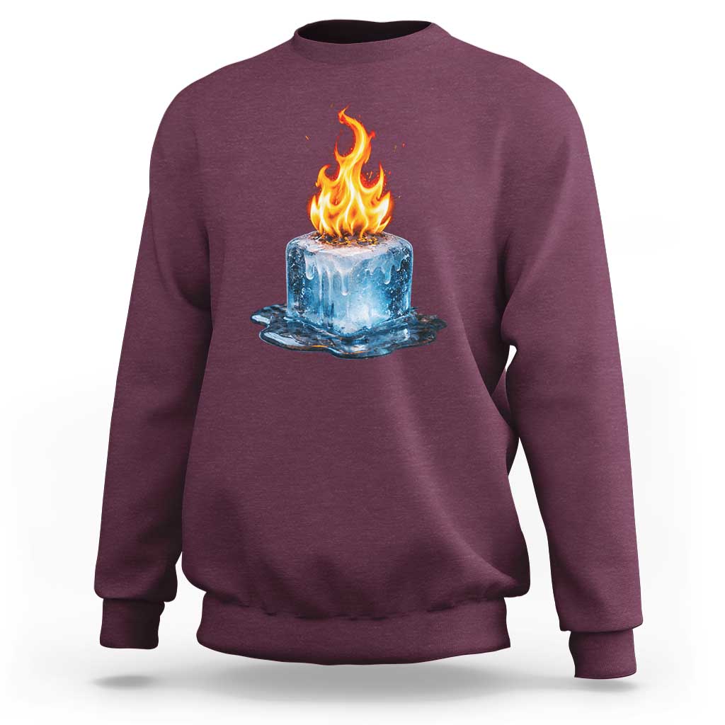 Subtle Anti Ice Sweatshirt Ice Melting Satire Political Humor