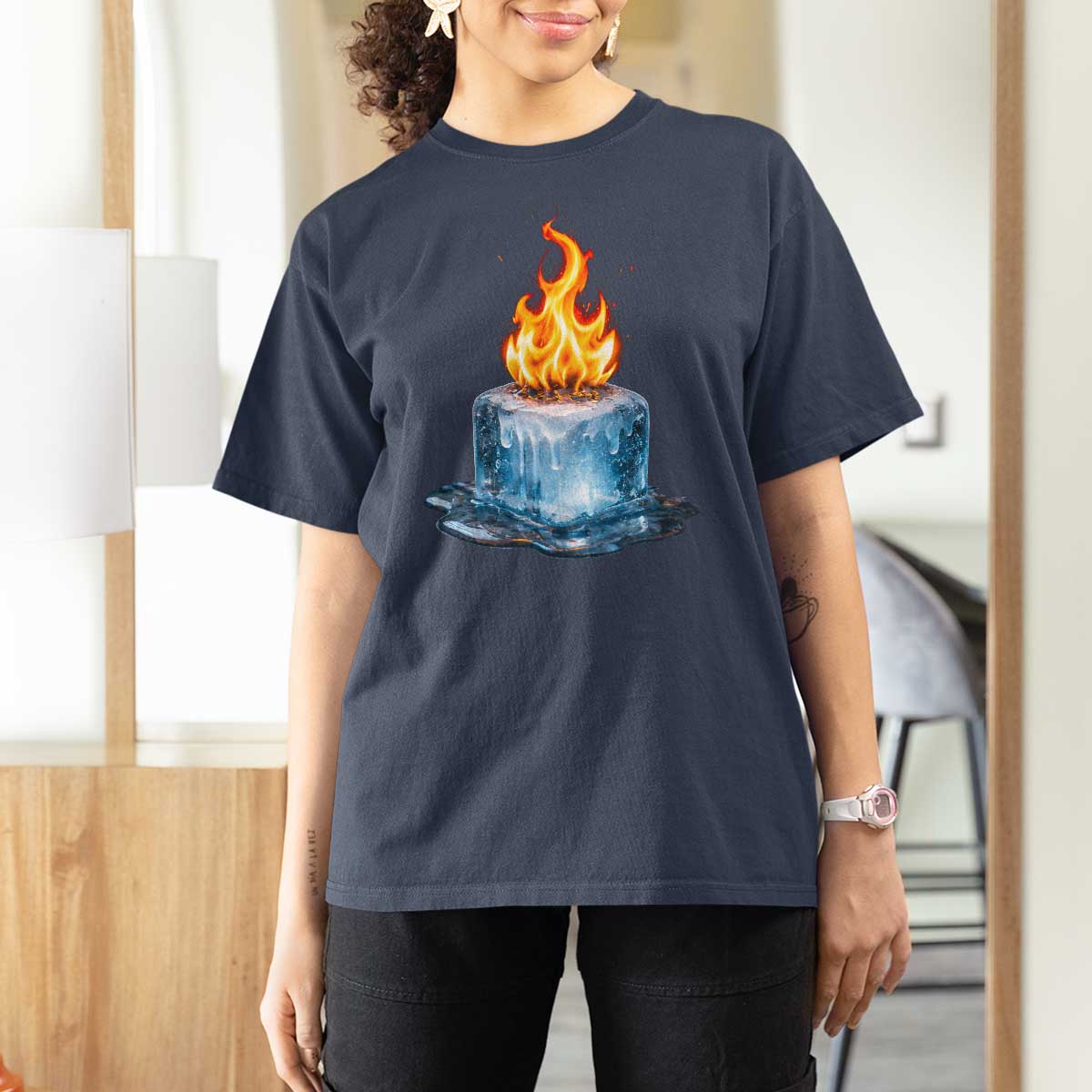 Subtle Anti Ice T Shirt For Women Ice Melting Satire Political Humor
