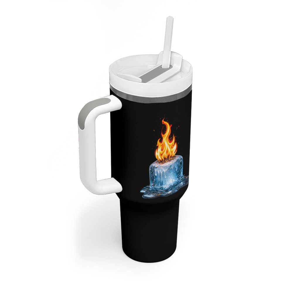 Subtle Anti Ice Tumbler With Handle Ice Melting Satire Political Humor
