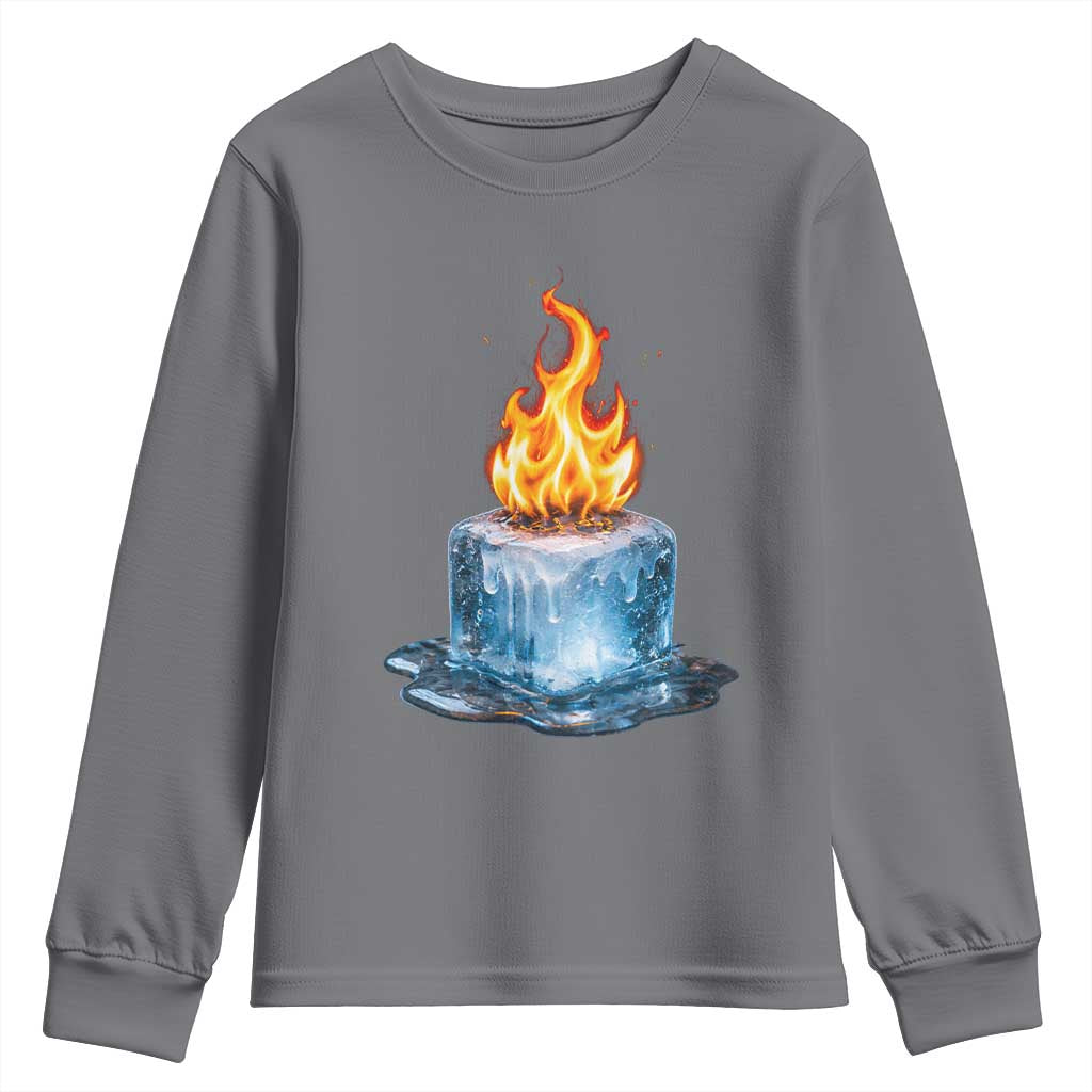 Subtle Anti Ice Youth Sweatshirt Ice Melting Satire Political Humor