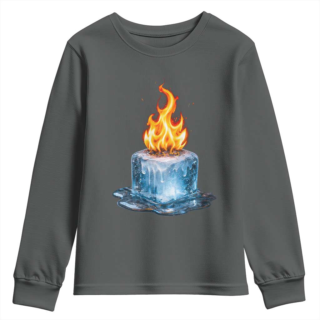 Subtle Anti Ice Youth Sweatshirt Ice Melting Satire Political Humor