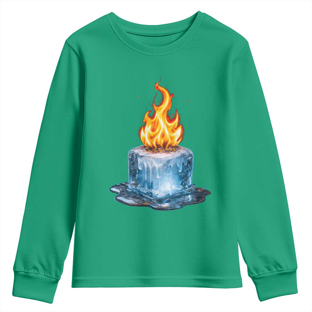 Subtle Anti Ice Youth Sweatshirt Ice Melting Satire Political Humor