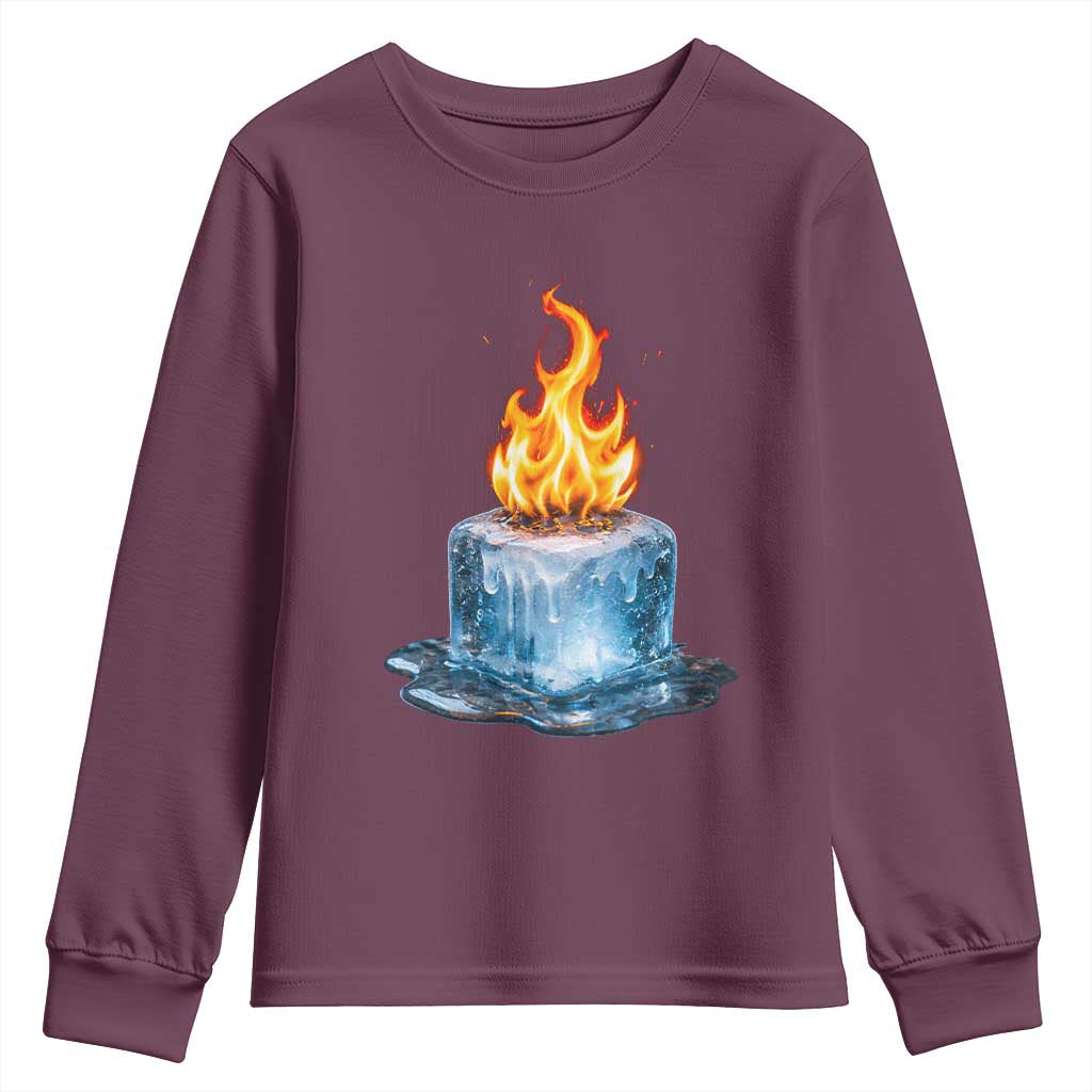 Subtle Anti Ice Youth Sweatshirt Ice Melting Satire Political Humor