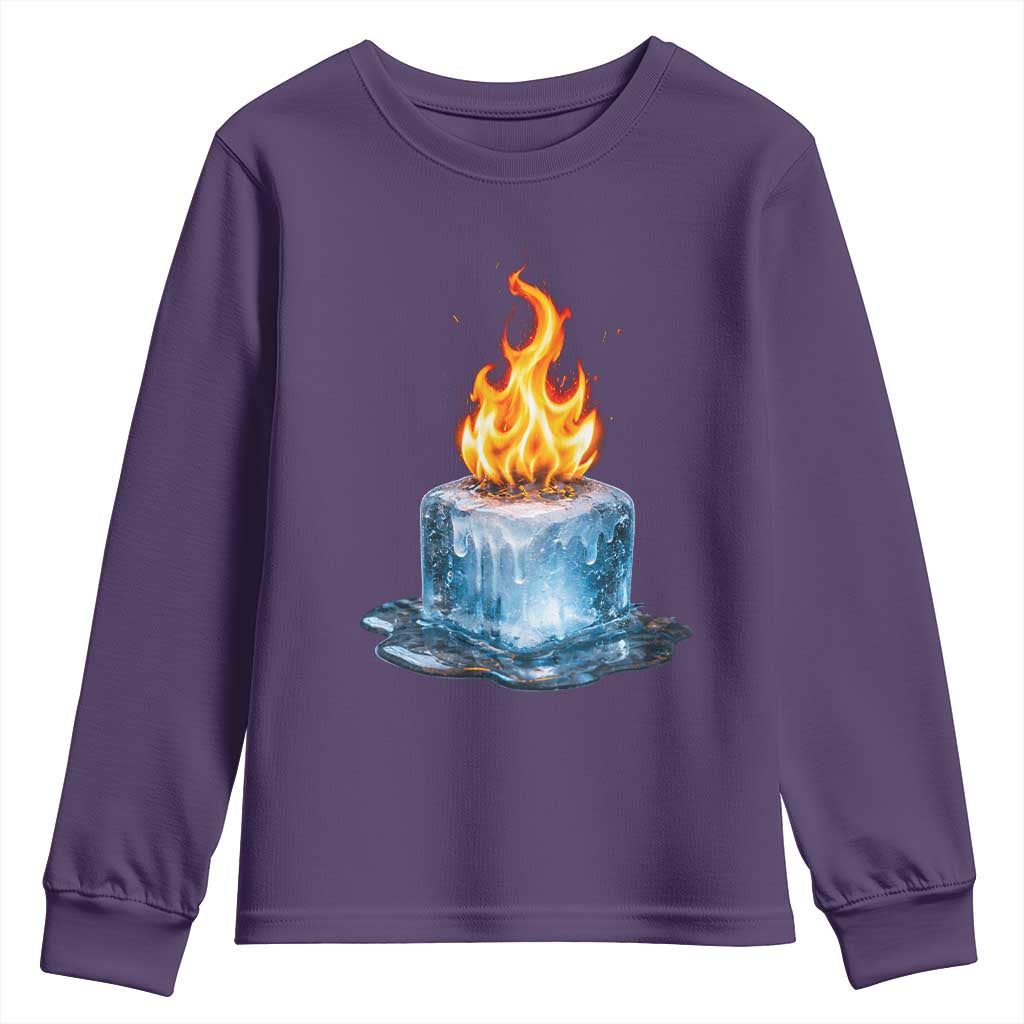 Subtle Anti Ice Youth Sweatshirt Ice Melting Satire Political Humor
