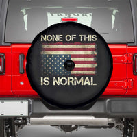 None of This Is Normal Spare Tire Cover Retro Upside Down American Flag