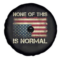 None of This Is Normal Spare Tire Cover Retro Upside Down American Flag