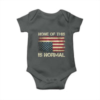 None of This Is Normal Baby Onesie Retro Upside Down American Flag