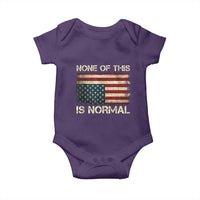 None of This Is Normal Baby Onesie Retro Upside Down American Flag
