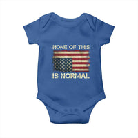 None of This Is Normal Baby Onesie Retro Upside Down American Flag