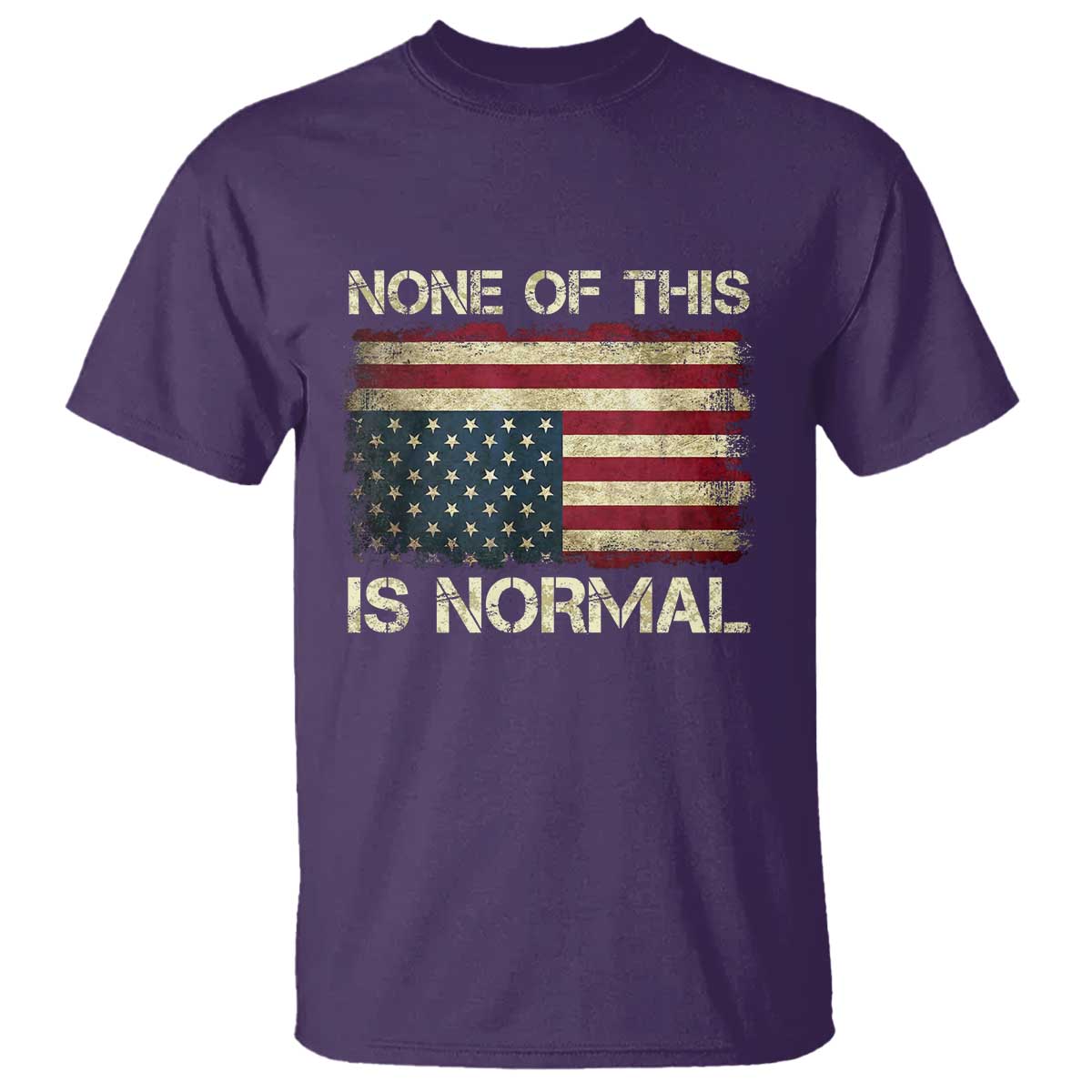 None of This Is Normal T Shirt Retro Upside Down American Flag