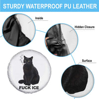 Fck Ice Smoking Cat Spare Tire Cover Subtle FDT Black Cat Meme