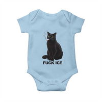 Fck Ice Smoking Cat Baby Onesie Subtle FDT Black Cat Meme
