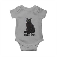 Fck Ice Smoking Cat Baby Onesie Subtle FDT Black Cat Meme