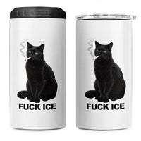 Fck Ice Smoking Cat 4 in 1 Can Cooler Tumbler Subtle FDT Black Cat Meme
