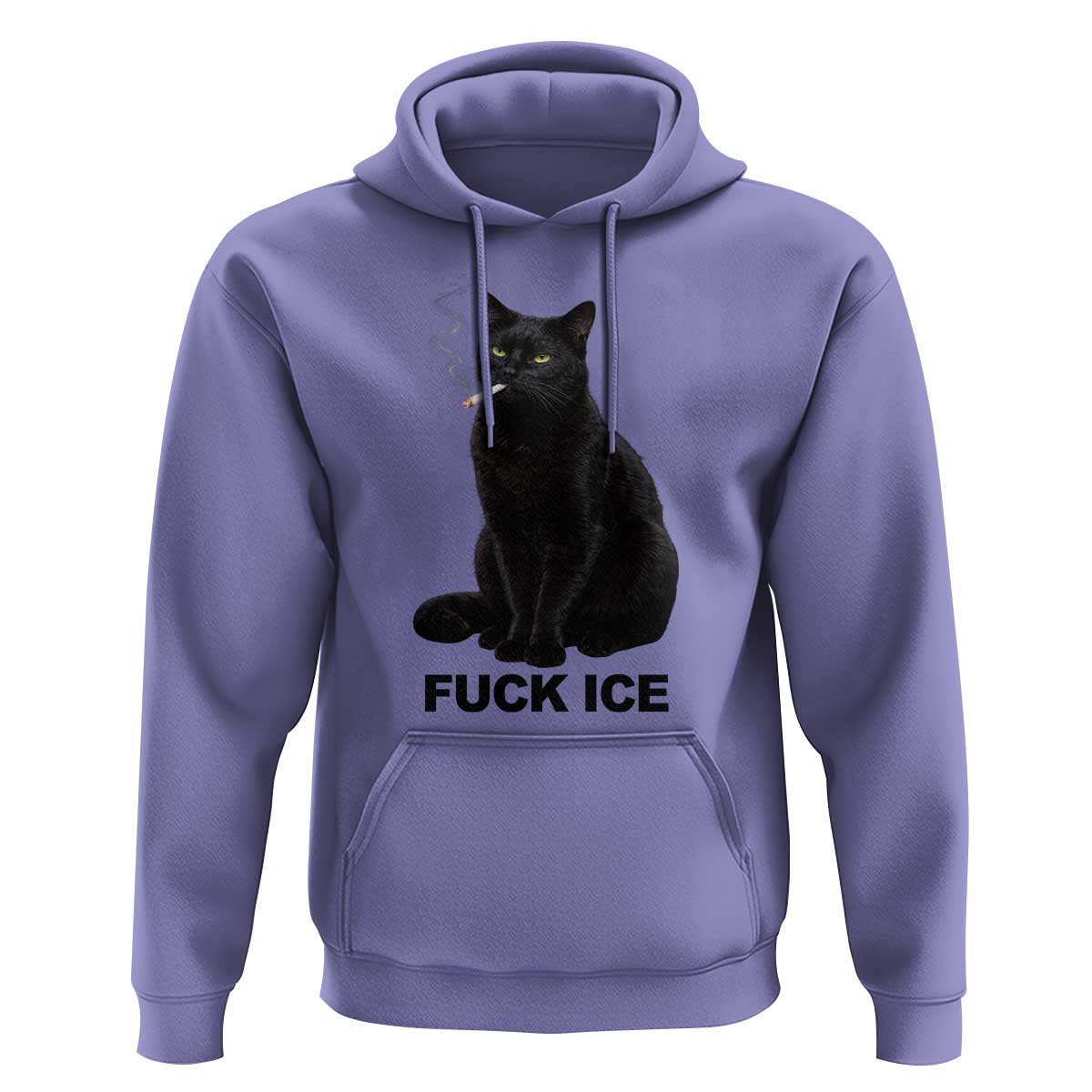 Fck Ice Smoking Cat Hoodie Subtle FDT Black Cat Meme