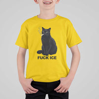 Fck Ice Smoking Cat T Shirt For Kid Subtle FDT Black Cat Meme
