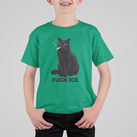 Fck Ice Smoking Cat T Shirt For Kid Subtle FDT Black Cat Meme