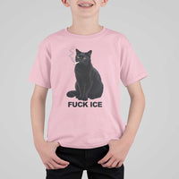 Fck Ice Smoking Cat T Shirt For Kid Subtle FDT Black Cat Meme
