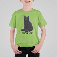 Fck Ice Smoking Cat T Shirt For Kid Subtle FDT Black Cat Meme