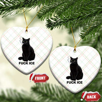 Fck Ice Smoking Cat Ceramic Ornament Subtle FDT Black Cat Meme