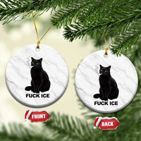 Fck Ice Smoking Cat Ceramic Ornament Subtle FDT Black Cat Meme