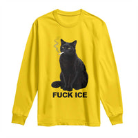 Fck Ice Smoking Cat Long Sleeve Shirt Subtle FDT Black Cat Meme