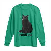 Fck Ice Smoking Cat Long Sleeve Shirt Subtle FDT Black Cat Meme