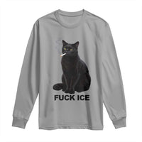 Fck Ice Smoking Cat Long Sleeve Shirt Subtle FDT Black Cat Meme