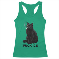 Fck Ice Smoking Cat Racerback Tank Top Subtle FDT Black Cat Meme