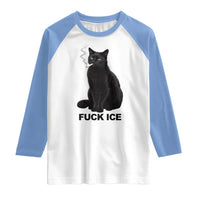 Fck Ice Smoking Cat Raglan Shirt Subtle FDT Black Cat Meme