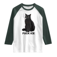 Fck Ice Smoking Cat Raglan Shirt Subtle FDT Black Cat Meme