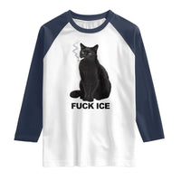 Fck Ice Smoking Cat Raglan Shirt Subtle FDT Black Cat Meme