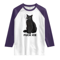Fck Ice Smoking Cat Raglan Shirt Subtle FDT Black Cat Meme